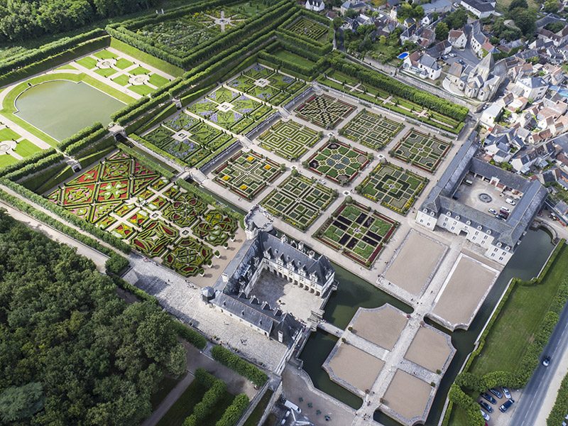 Chateau and gardens of Villandry – Loire Valley – France
